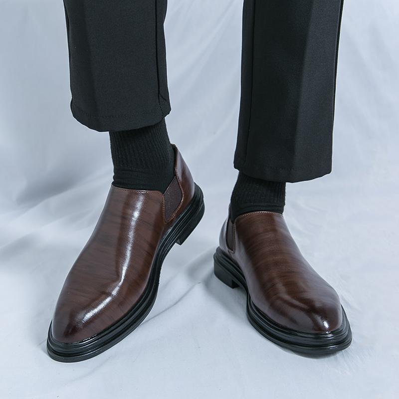 Fashion Leather Fashion Casual Shoes Men Classic Mens Loafers Mens Slip On Dress Footwear Male Comfortable Business Shoe Brand Flats