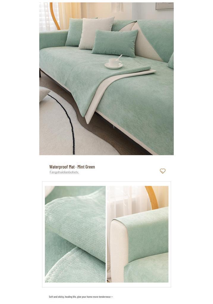 Chenille Waterproof Non-Slip Sofa Cover - Urine and Scratch Resistant Seat Protector
