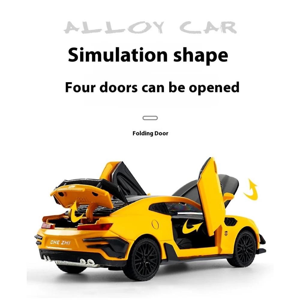1/32 Scale Camaro Hornet Sports Car Alloy Diecast Model Sound & Light Children Toy Collect Display Ornament Birthday Present for Boys