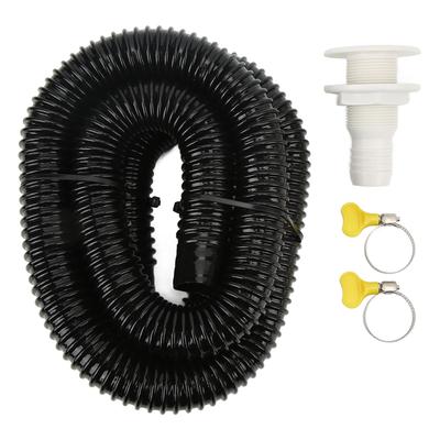 Marine Bilge Pump Installation Kit with Hose Clamps Thru Hull Fitting for Boats Yachts RVs Black 1 1 8in