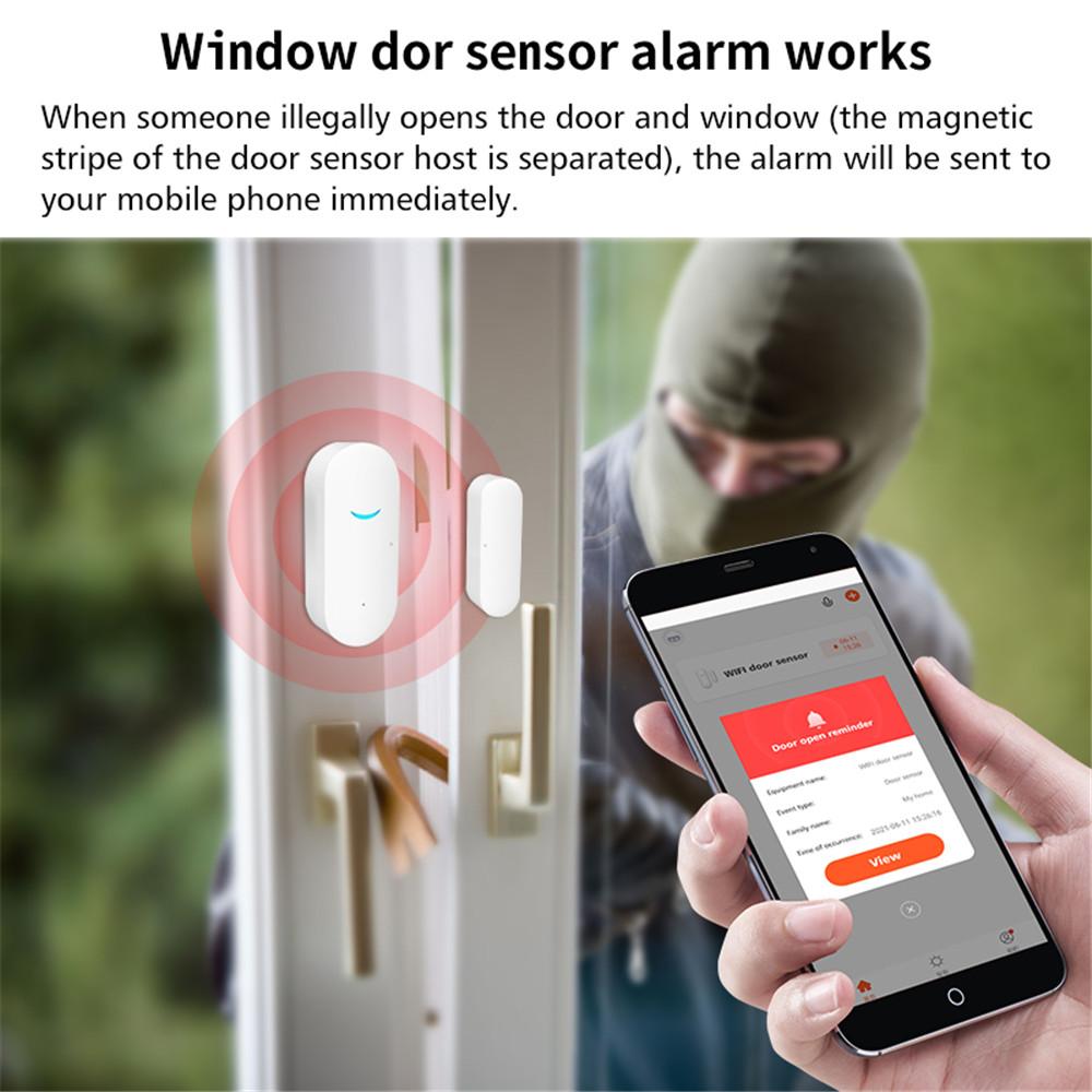 Wireless Wifi Home Window Door Burglar Security Alarm Sensor System w/o Battery