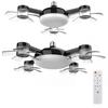 Ventilatore da Soffitto con Telecomando Lampada da Soffitto 2 in 1 Ventilatore Elettrico Senza Fili Semplice Soggiorno
