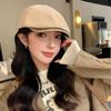 RICYGVM Autumn Winter Corduroy Beret For Women Retro Classic Solid Color Forward Hat Men Painter Fashion Sunshade Duckbill Cap