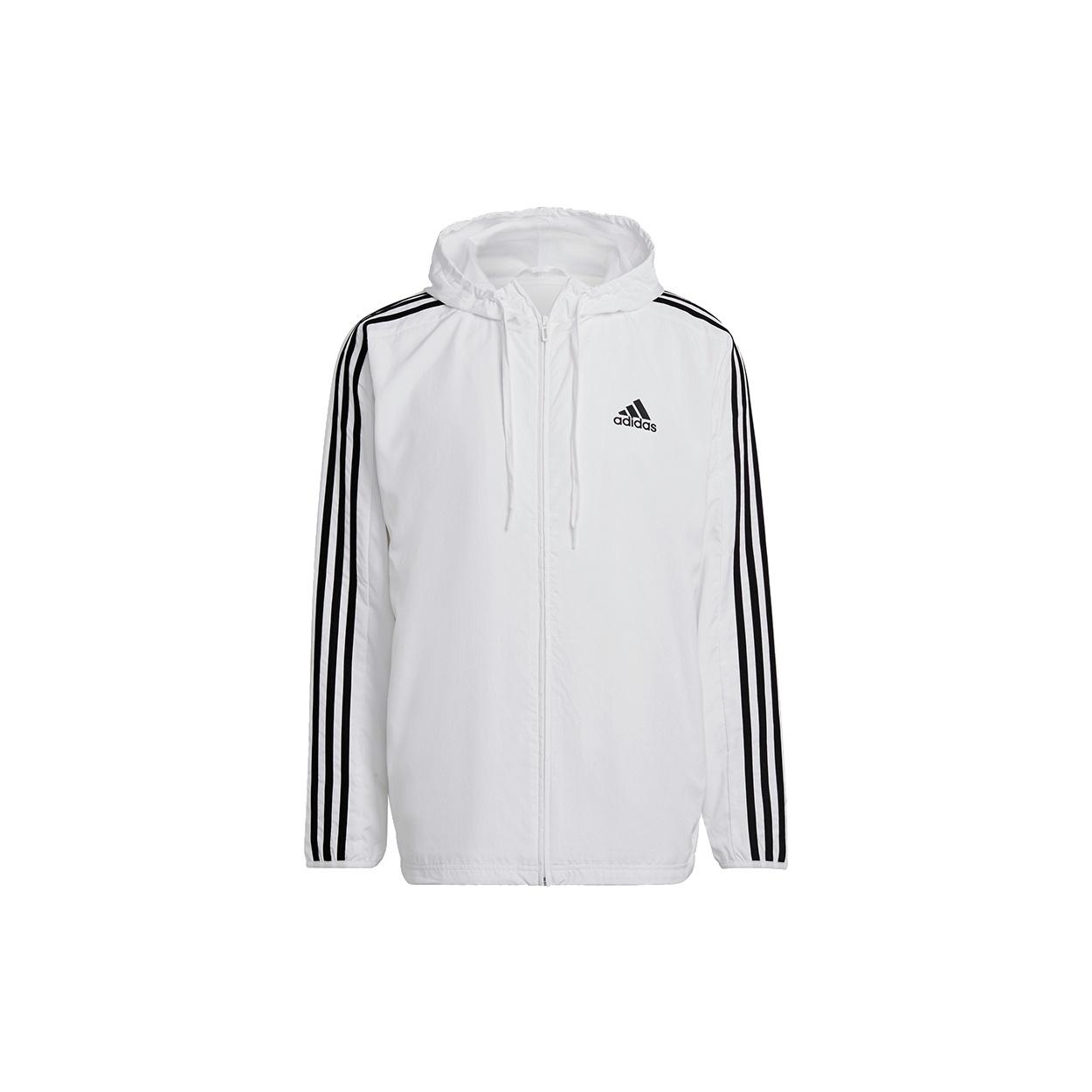 adidas M 3s Wb Casual Sports Hooded Jacket White Men s H14625 XL