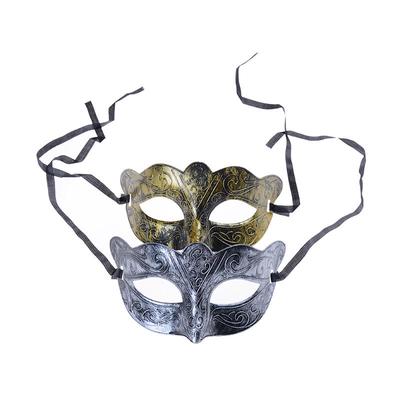 Vintage Mens Silver Gold Masquerade Venetian Halloween Ball Party Cosplay Mask