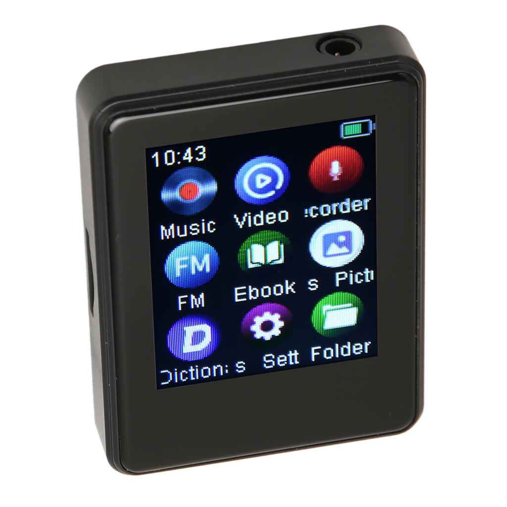 MP3 Player Bluetooth 5.0 HiFi Sound 1.77in Full Touch Screen Music Player with FM Radio Electronic