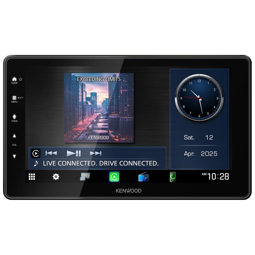 Kenwood DMX7509XS 9-Zoll Floating-Display-Audiosystem mit 3D-Winkelverstellung, Kabellose Konnektivität (Apple CarPlay & Android Auto), Kapazitiver Touch