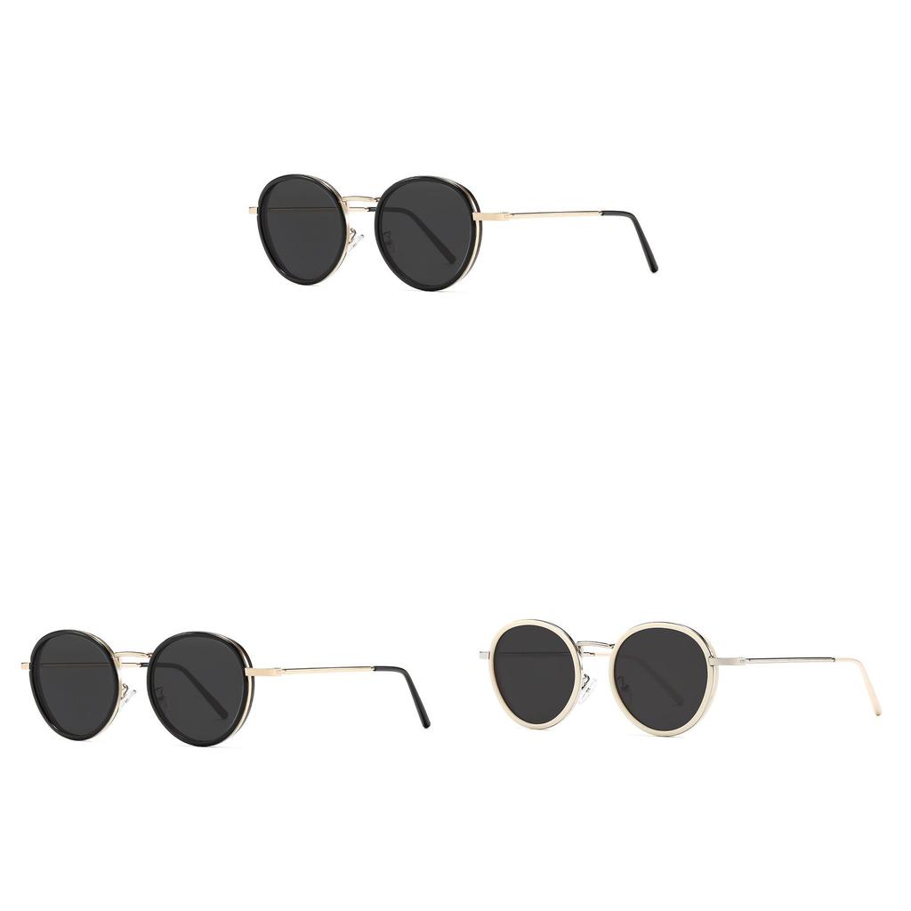 Fashion Womens Round Frame Sunglasses Protection For Outdoor Travel