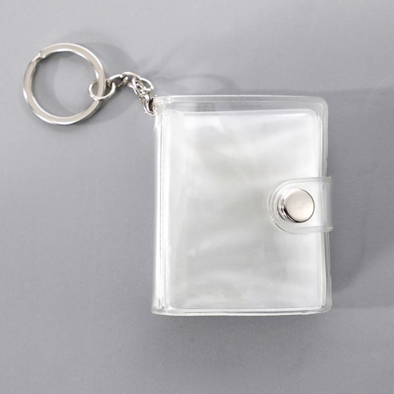 8 Pages Mini Photo Album Keychain Instant Picture Album Pendant Photo Storage Interstitial Pocket Keyring Lover Memory