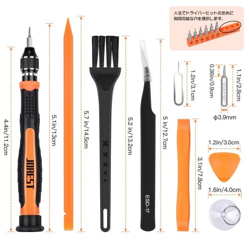 JOREST Precision Screwdriver Set, 38 Pieces DIY Tool, Triangular/Y Type CRV Driver Y000/Y00/Y1, Torx T1 T2 T3 T4 T5, T6 T7 T8 T9 T10 T15, Star Type P2