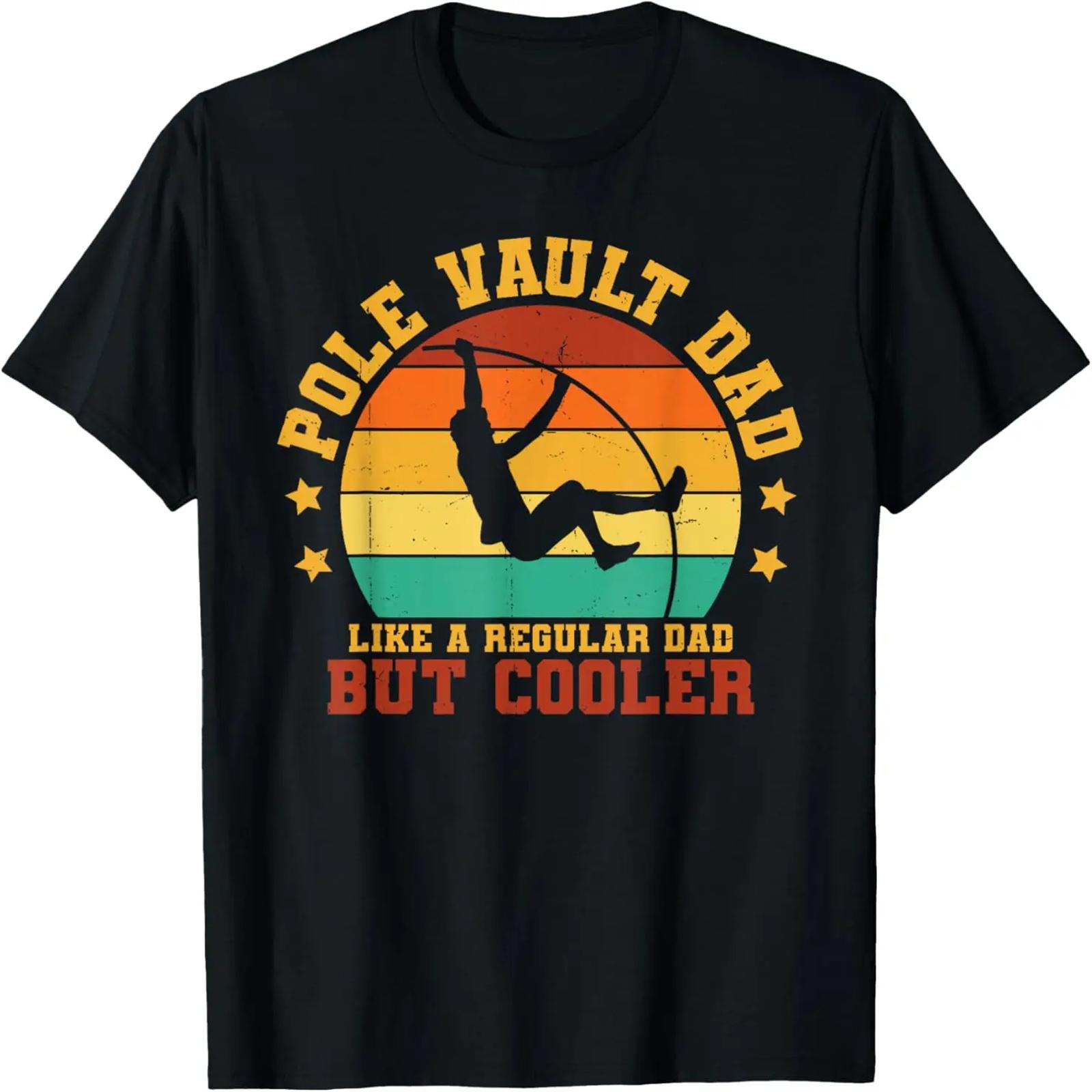 Pole Vault Dad Retro Father Track And Field Vintage T-Shirt S