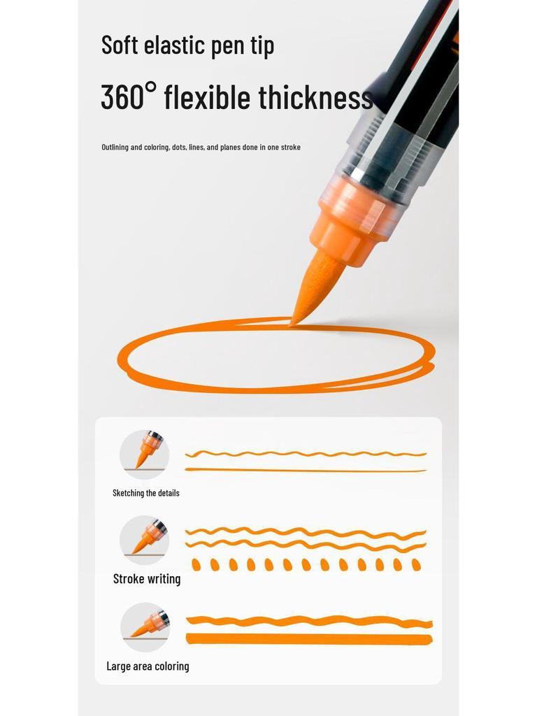TouchColor Soft Tip Multicolor Acrylic Markers - Perfect for Students & Kids' Art Projects