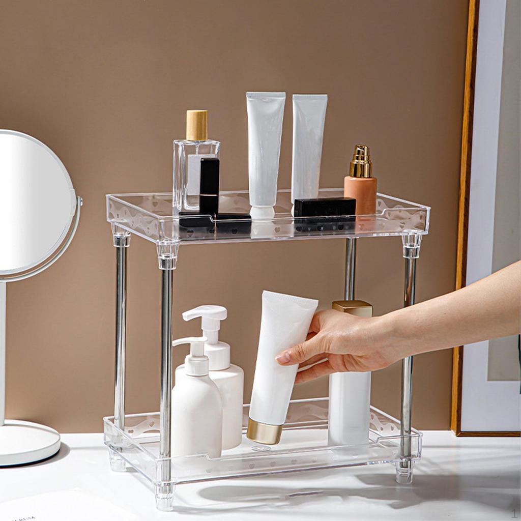 Badezimmer-Arbeitsplatten-Organizer, Make-up-Organizer, Hautpflege-Regal, stehend