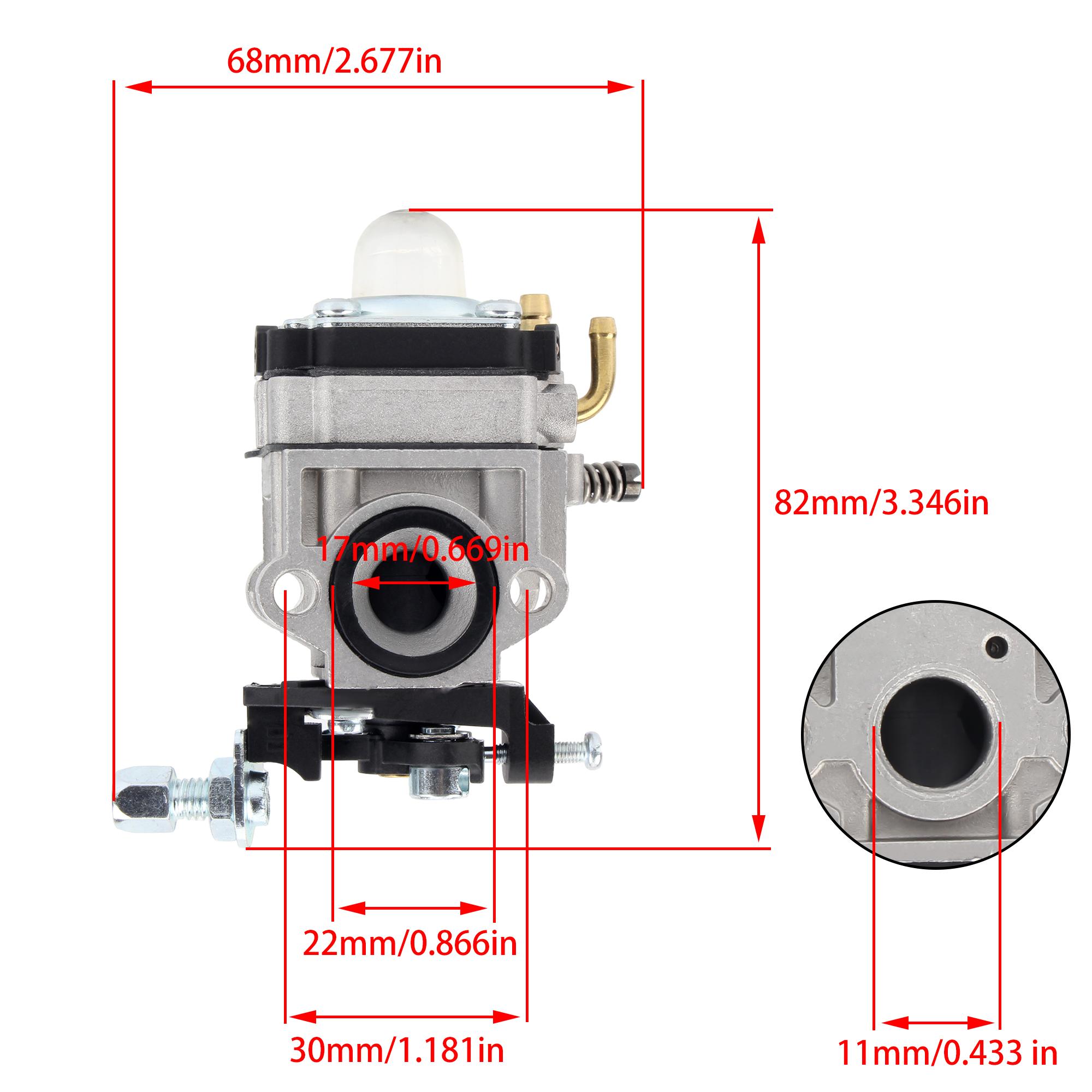 

Motorcycle Brushcutter 11mm 15mm Carburetor Set 40cc- 49cc 2-Stroke Mini Scooter ATV Strimmer Grass Cutter Engine Spare Parts 11mm