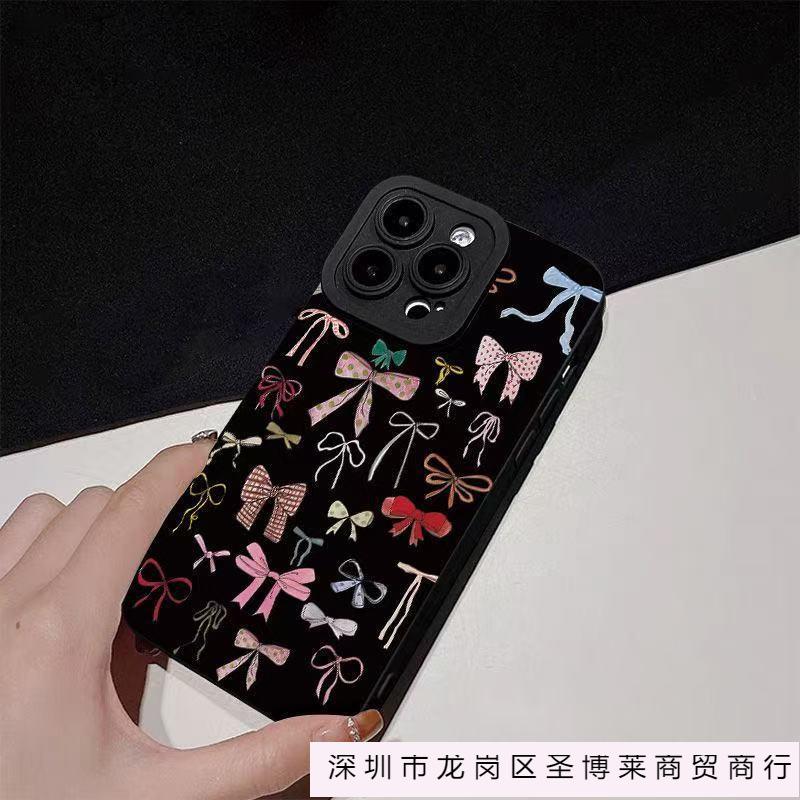 Bow illustration is suitable for Apple 17 mobile phone case iPhone16/15/14 simple 13 new 12 anti-drop 11PM