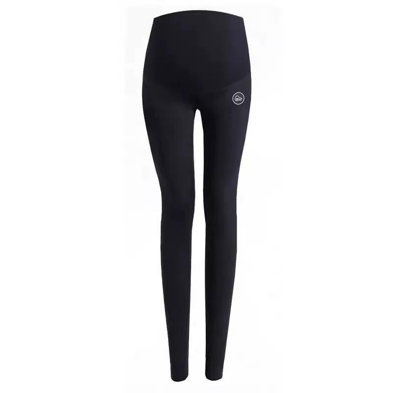 Maternity Seamless Shark Leggings with Tummy Support - Plus Size Yoga Pants for Spring/Autumn