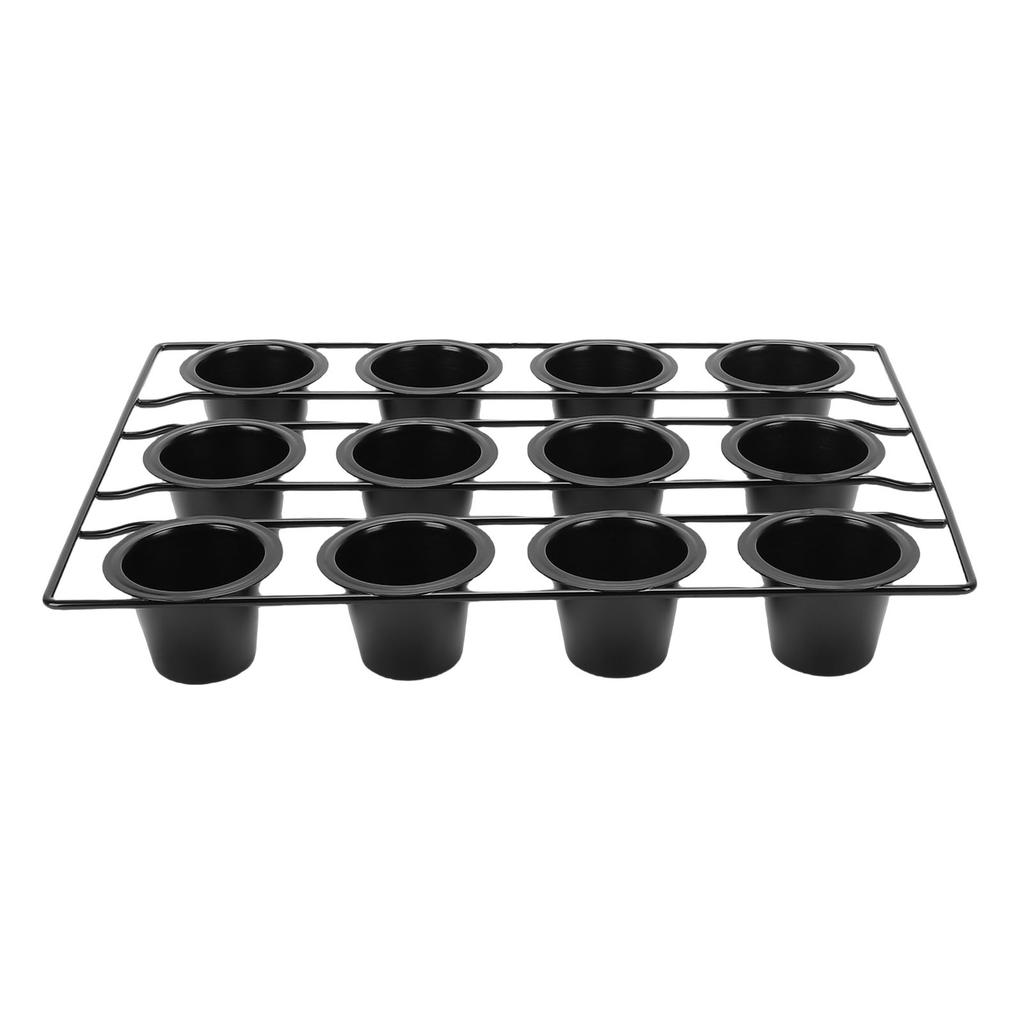 12 Cup Muffin Pan Carbon Steel Cupcake Baking Pan Anti Stick Cupcake Tin for Home Kitchen