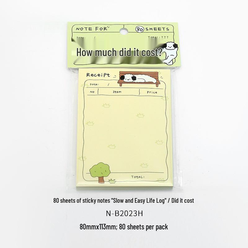 80-Sheet Sticky Notes: Slow & Easy Life Doodle Journal