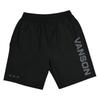 Vanson Training Wear Pants Short Sleeve and Top and Bottom Set for Gym NVSU-2501 & Set, T-Shirt Shorts, Jersey, Men's (JP, Alphabet, L, Black)