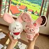 17cm Cute Greedy Rabbit Plush Toys Creative Cartoon Anime Figure Doll Accompany Peripheral Kids Girls Pendants Birthday Gifts