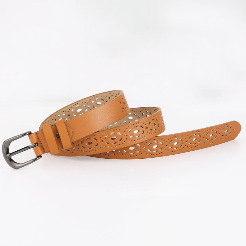 Damen-Kunstleder Ausgeschnittener Taillengürtel - Lässig, Vielseitig, Dekoratives Modeaccessoire mit Dornschließe