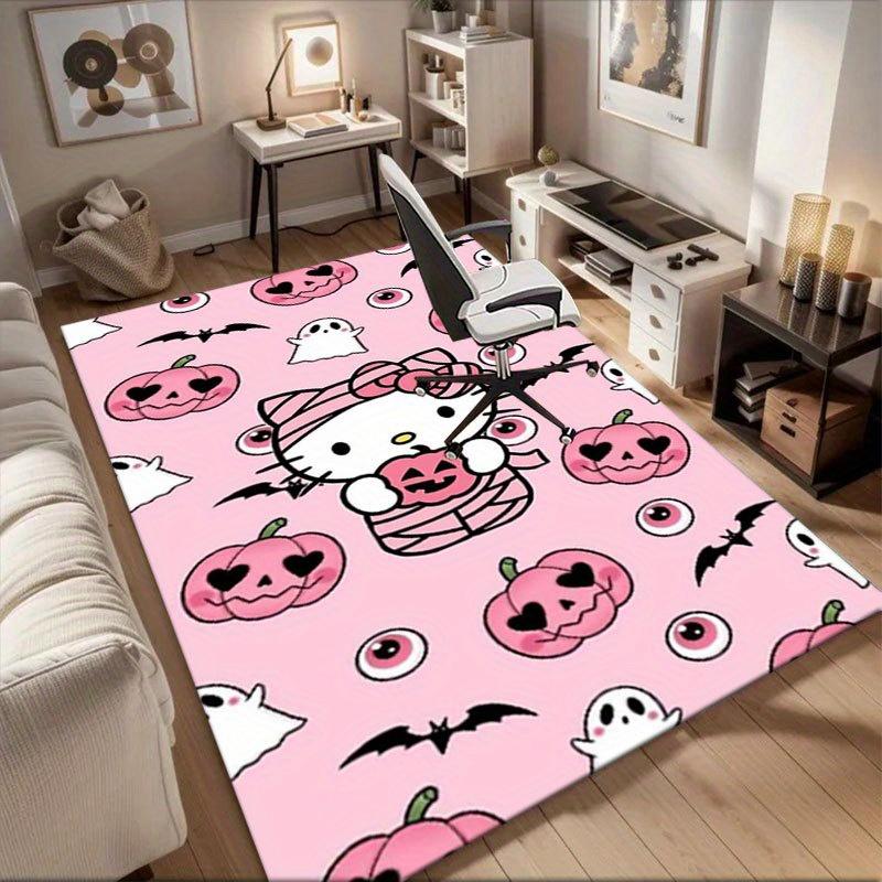 1 Stück Sanrio Hello Kitty Meerjungfrau Aufdruck Büroteppich Rechteckiger Teppich Unter dem Tisch, Perfekte Raumdekoration für Wohnzimmer, Schlafzimmer, Küche, Rutschfester Boden