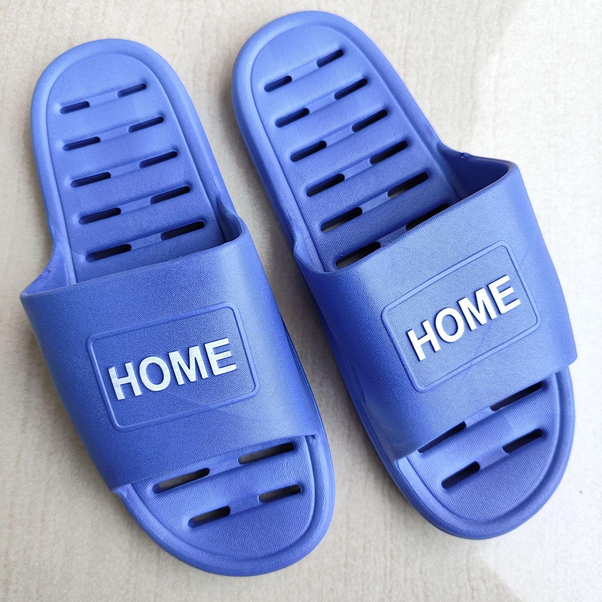 

Быстросохнущие мужские тапочки Нескользящие тапочки с мягкой подошвой для ванной комнаты Перфорированные тапочки для слива воды Повседневные парные тапочки 2025 Домашние тапочки 40-41 синий