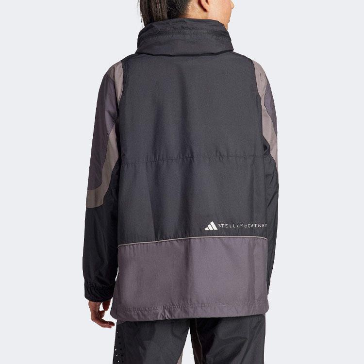 adidas Women's Colorblock Windbreaker Jacket Black/Grey IN3619