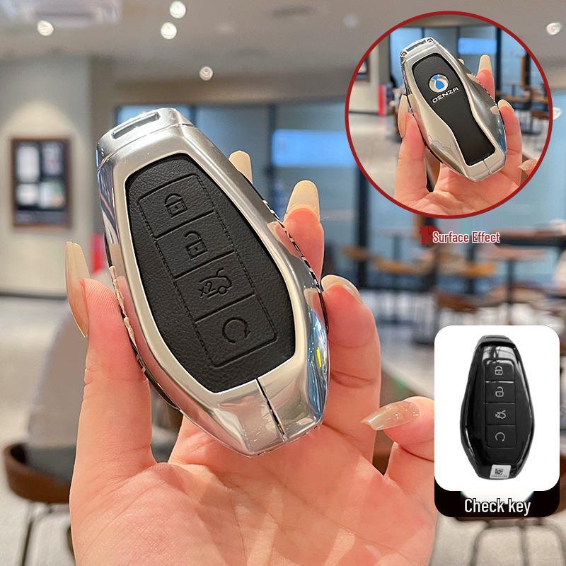 

Denza N9/Z9/N8L 2025 Car Key Case: Metal & Leather Remote Protective Shell