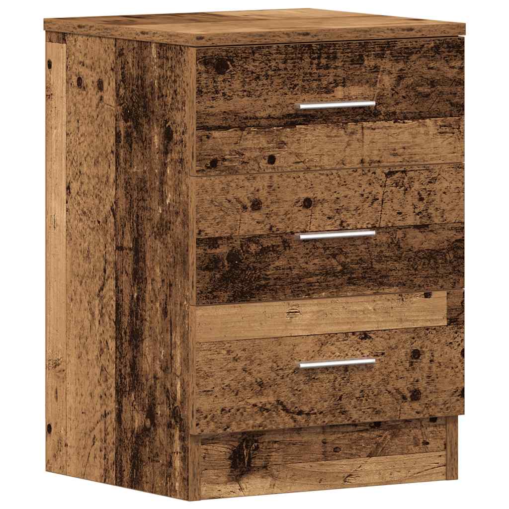 Nightstand with Vintage Wood Look 38 X 35 X 55 Cm Engineered Wood