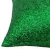 Yuga Decorative Shiny Metallic Green Sequin Glitter Pillow Cover Throw Cushion Case 12 X 12