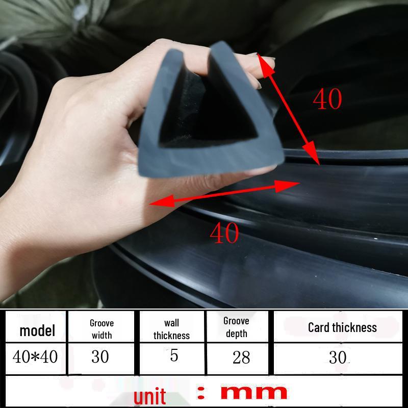 U-Shaped Rubber Anti-Collision Edge Seal Strip for Glass and Steel Plates