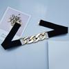 Women's Elastic Metal Chain Waist Belt - Versatile Body Shaper for Suits & Coats