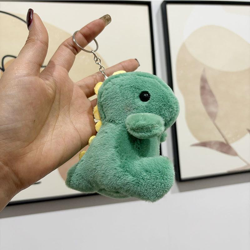 

Dinosaur Plush Fluffy Keychain Cute Anime Character Plushie Ornament Bag StyleE