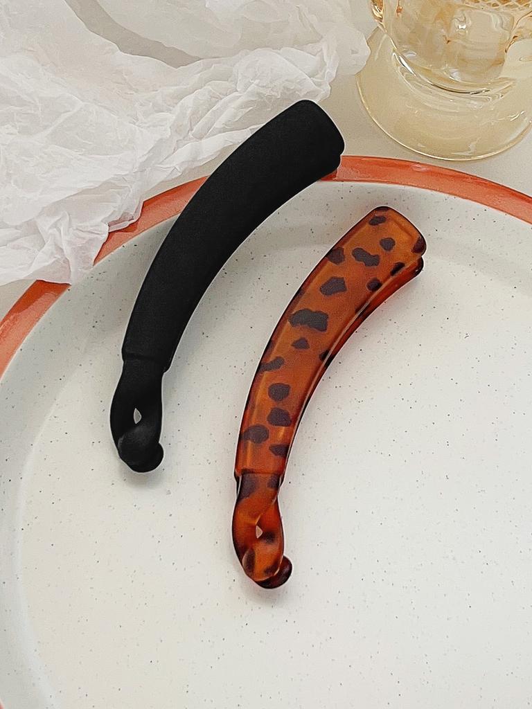 French Simple Frosted Banana Clip For Women Fashion Anti Slip Vertical Clip,Girl Ponytail Barrettes Hair Accessory