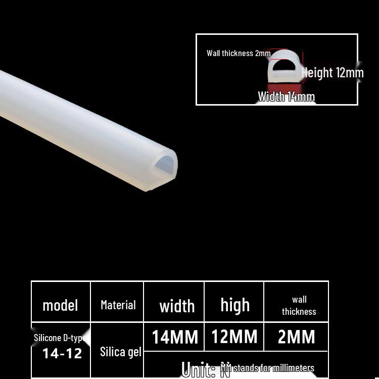 D-Shaped Silicone Sealing Strip: High-Temperature, Water-Retaining, Self-Adhesive, Anti-Collision, Shock-Absorbing for Doors & Windows