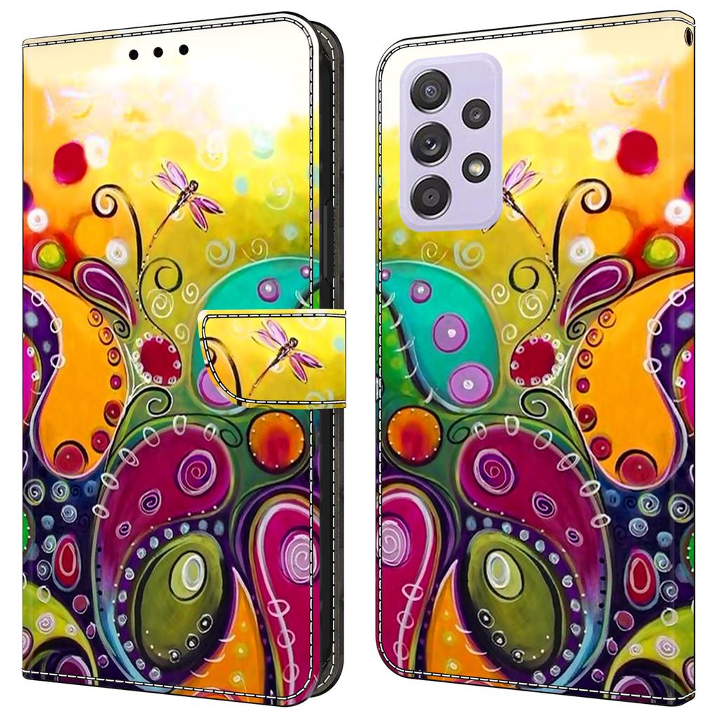 Pro Samsung Galaxy A52 4G/5G/A52s 5G Pouzdro Vzorový tisk Vyklápěcí Folio Kožený Kryt na Telefon