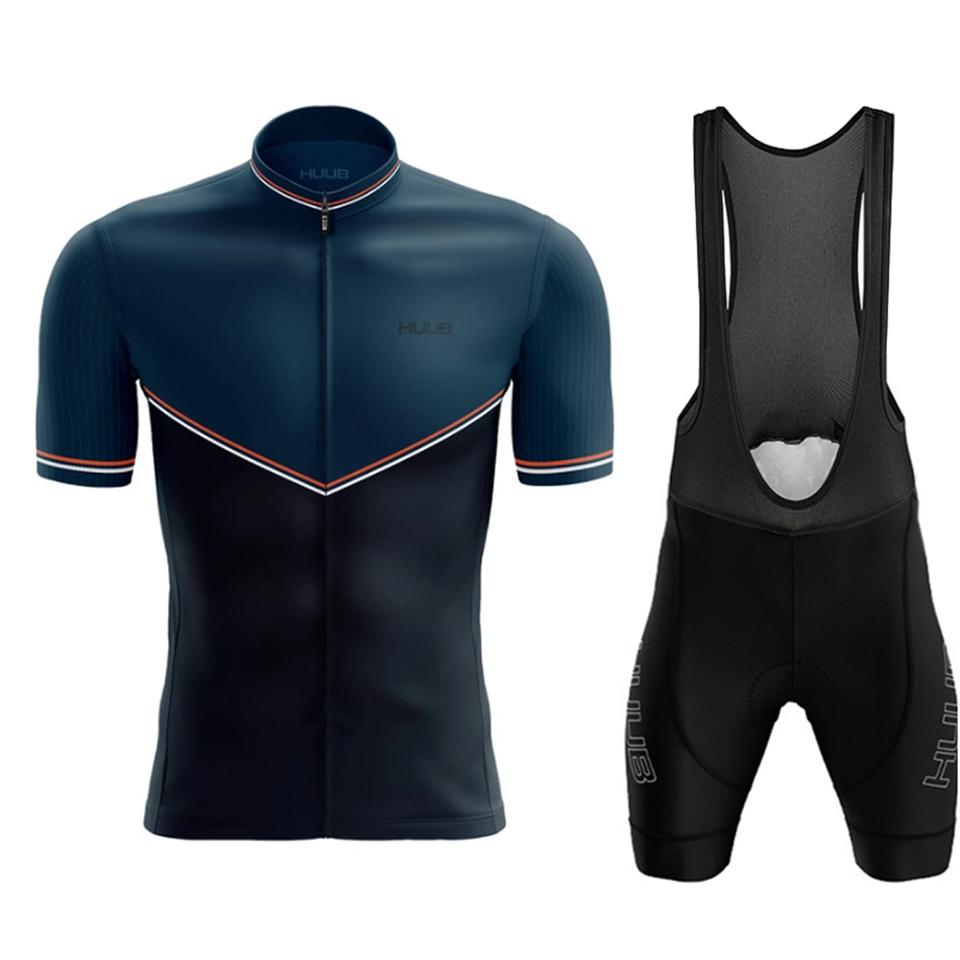 

2026 Huub Short Sleeve Men Cycling Jersey Set Breathable MTB Maillot Ciclismo Outdoor Sports Bib Pant Summer Cycling Clothing XS（old）