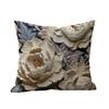 Retro Floral Throw Pillow Cover, Creative Oil Painting And Carving Printed Home Sofa Cushion Cover