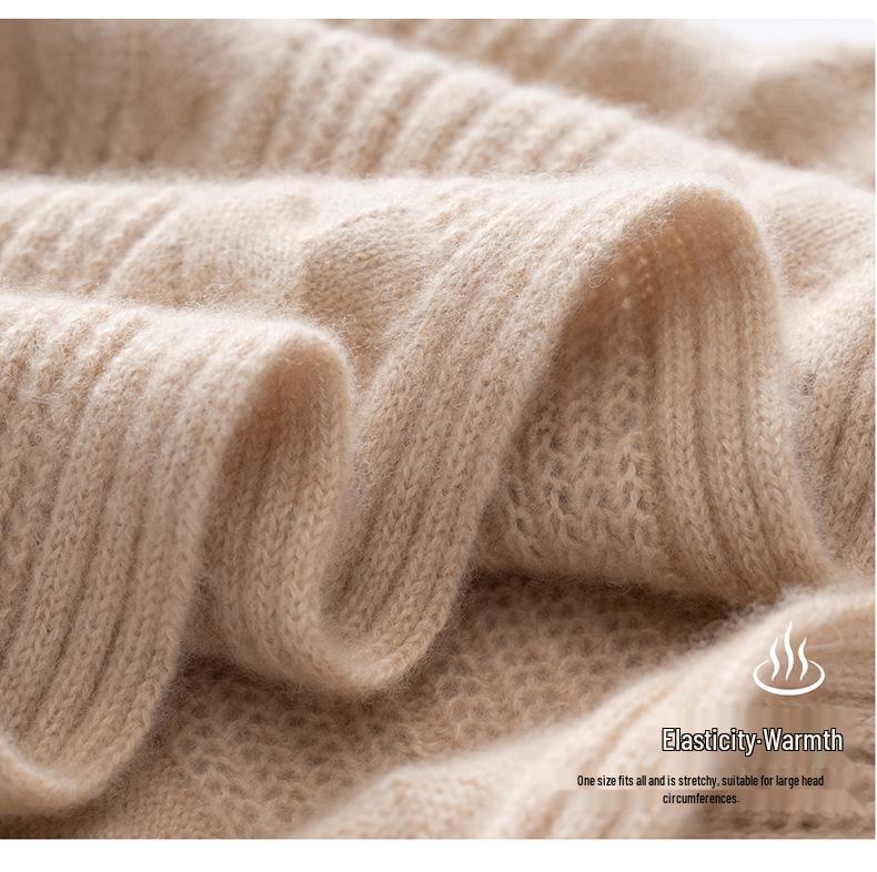 Women's 100% Pure Cashmere Solid Color Knit Scarf - New Fashion Warm Neck Protection