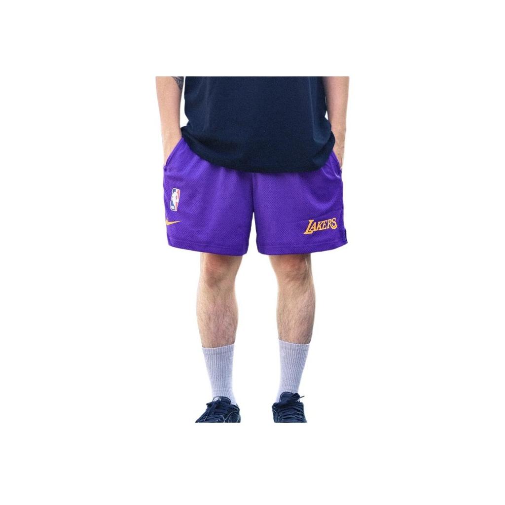 Nike NBA Los Angeles Lakers Mesh Loose Comfortable Casual Basketball Shorts Men Shorts Purple FQ3394-504
