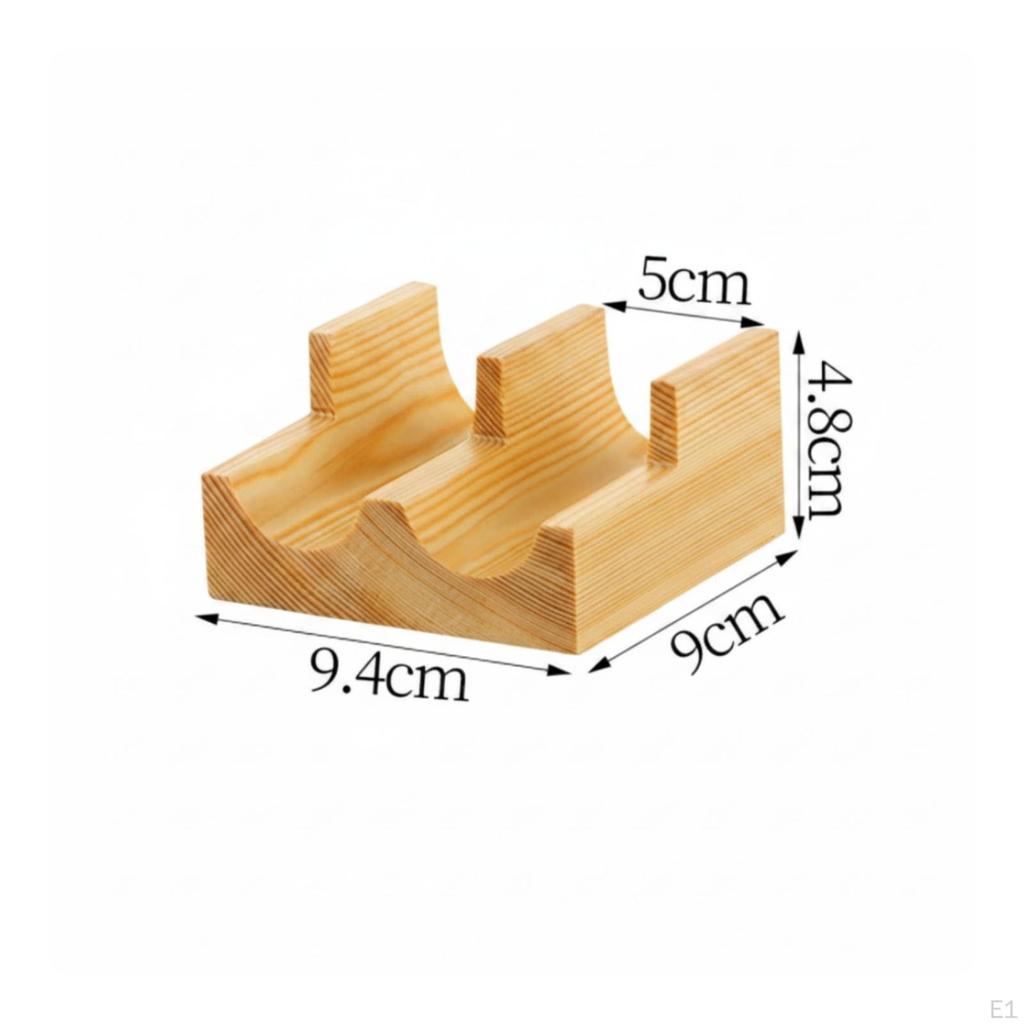 Sushi Serving Stand Polished with Dividers Compact Wooden Holder for Home Hosts,