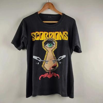 Rare Scorpions Band 90s Retro Style Black Unisex T Shirt Men Women S-5XL