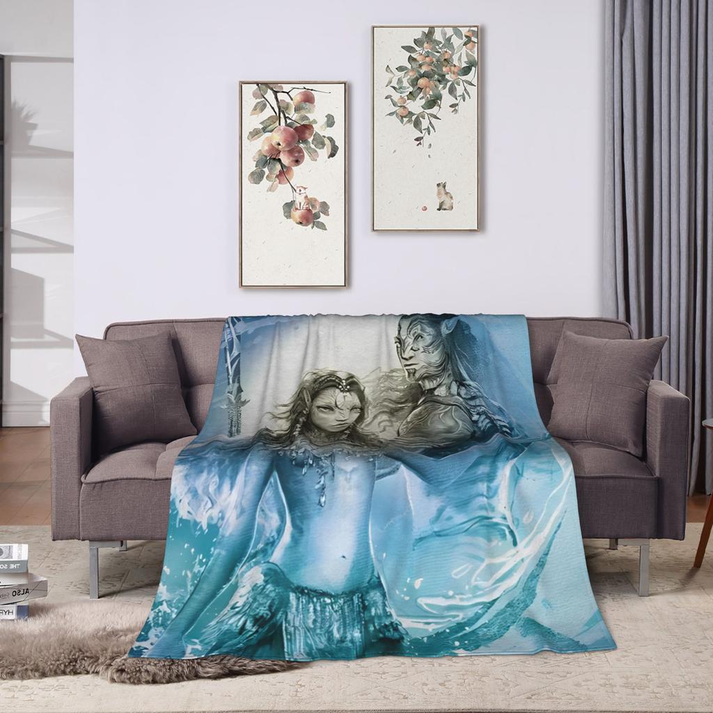 Movie Avatar The Way of Water Blanket Decorative Flannel Throw Blanket For Couch Bed Warm Soft Customized Quality Bedspread