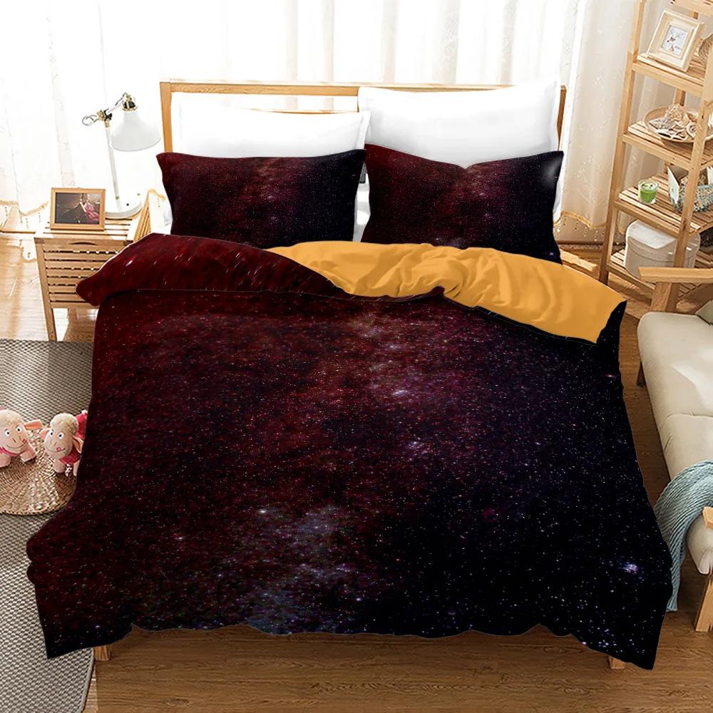 

New Western Galaxy Bedding Set Cotton Winter Duvet Cover Sets Reactive Printing Kids Adult Bedding Sets Dropshpping EU Single(135*200cm)3pcs
