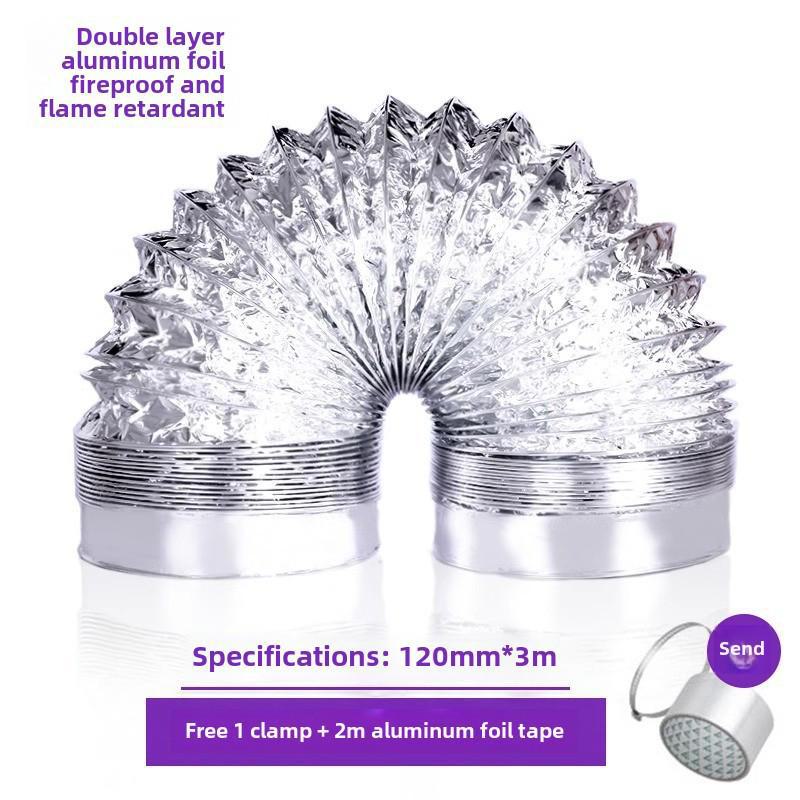 Conduit de ventilation universel en aluminium pour hottes de cuisine et de salle de bain