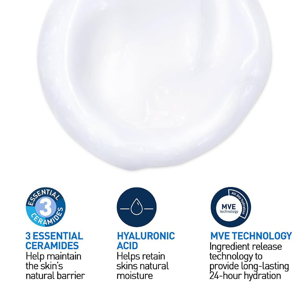 CeraVe Hydrating Cleanser for Normal To Dry Skin 473ml with Hyaluronic Acid 3 Essential Ceramides &