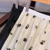 Plus Size Women's Flocking Chiffon Skirt, Loose Fit for 200-350 Jin, Fashionable and Comfortable