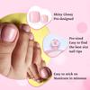 120Pcs Glossy Women Fake Toe Nails Nude Toe Nail Tips New Fake Toenails