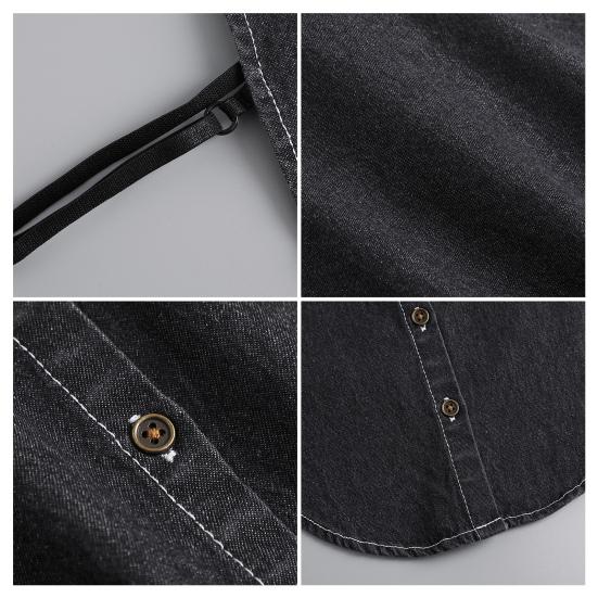 Denim Fake Collar Lapel Women Easy Button-On Shirt Collar Sweaters Dresses Jackets Layering Accessory